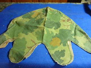 Vietnam War U.  S.  Army M - 1 Helmet Camouflage Cover Two Sided Qm Stamped