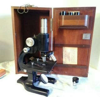 Antique Spencer Buffalo Usa Microscope