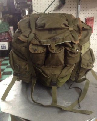 Us Army Usmc Vietnam Era Alice Pack Backpack W/ Frame