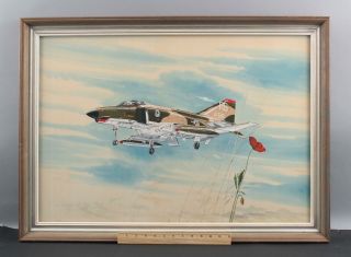 Geoff Pleasance Vietnam 526th Fighter Squadron Phantom F - 4c Airplane Painting