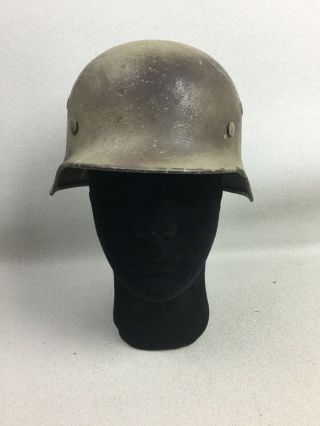 WW2 German Camo Helmet Early Double Decal Type With Lner 2