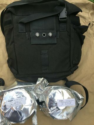 RARE British SAS SBS CT12 Double Filter Gas Mask Respirator & 11