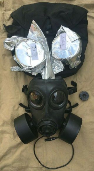 Rare British Sas Sbs Ct12 Double Filter Gas Mask Respirator &