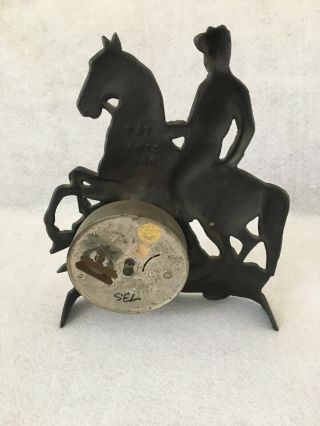 Theodore Teddy Roosevelt Figural Cast Iron Clock 1900 - 1904 8