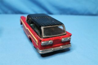 Rare Bandai 1958 Ford Country Squire Station Wagon Tin Litho Friction Toy Car 4