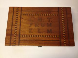 Antique Late 19th Early 20th Century Mahogany Inlaid Vanity Box Lmt From Flm