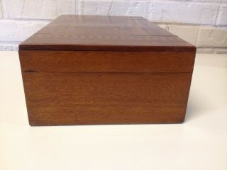 Antique Late 19th Early 20th Century Mahogany Inlaid Vanity Box LMT From FLM 5