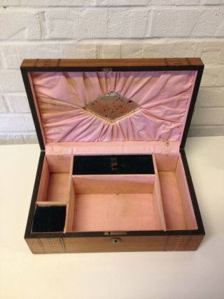 Antique Late 19th Early 20th Century Mahogany Inlaid Vanity Box LMT From FLM 6