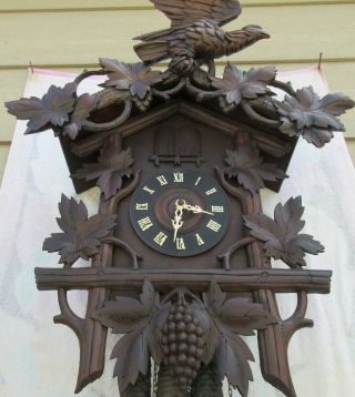 Antique Black Forest Musical Cuckoo Clock,  Wrks Gr8,  3 Melodies,  NR,  LOOK 2