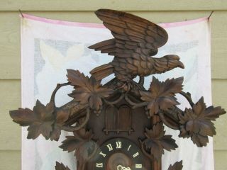 Antique Black Forest Musical Cuckoo Clock,  Wrks Gr8,  3 Melodies,  NR,  LOOK 7