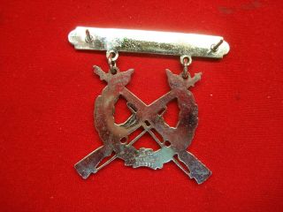 USMC RIFLE EXPERT BADGE - POST WWII - H&H STERLING SILVER - ONE 5