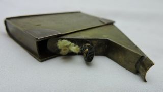 1918 Trench Art Cigarette Lighter Book Shape - Verdun WWII 5