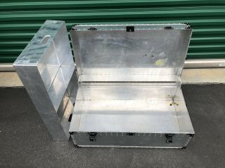 Vintage Military Issue Aluminum Travel Chest Foot Locker EUC Officers Chest 10