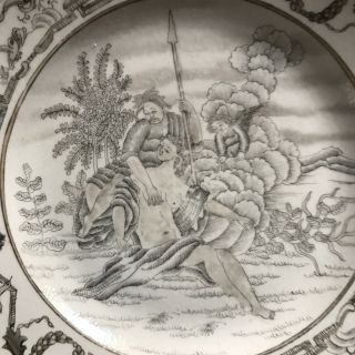 En Grissaile Mythological Scene Export Porcelain plate 10
