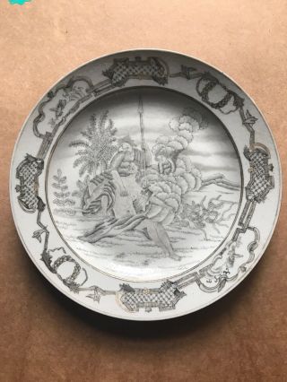 En Grissaile Mythological Scene Export Porcelain Plate