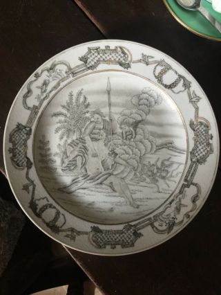 En Grissaile Mythological Scene Export Porcelain plate 2