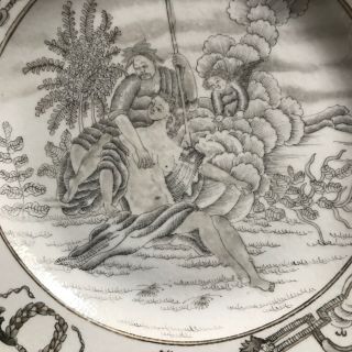 En Grissaile Mythological Scene Export Porcelain plate 5