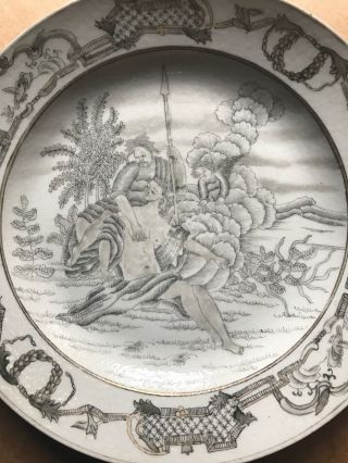 En Grissaile Mythological Scene Export Porcelain plate 7