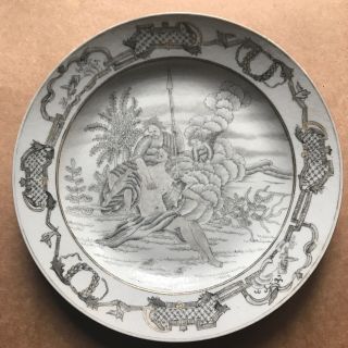 En Grissaile Mythological Scene Export Porcelain plate 8