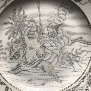 En Grissaile Mythological Scene Export Porcelain plate 9