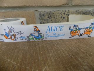Alice in Wonderland Disney Children ' s printed ribbon c1951 2