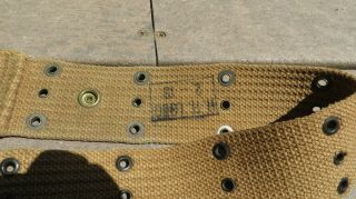 WW1 US Army Military Officer Web Pistol Belt 1918 M1910 MINTY R.  H.  Long 5