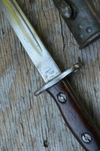 WWI British 1907 Bayonet P1907 RAF & Navy Use Rare Early 1909 2