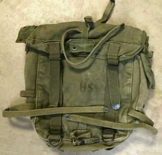 Post - Wwii Us Army Od Green M1945 Upper Combat Field Pack