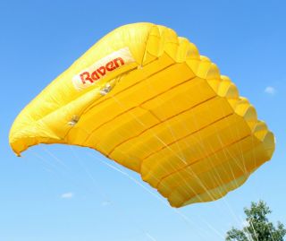 Microraven 150 Sq Ft Skydiving Parachute Reserve Canopy - Yellow Shape
