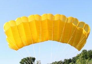 MicroRaven 150 sq ft skydiving parachute reserve canopy - yellow shape 2