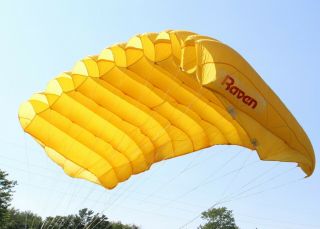MicroRaven 150 sq ft skydiving parachute reserve canopy - yellow shape 3