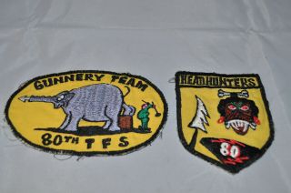 80th Tfs Gunnery Team And Head Hunters Patches