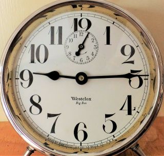 ANTIQUE WESTCLOX BIG BEN ALARM WESTERN CLOCK CO USA PATS 1908 - 1925 3