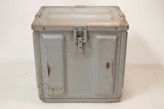 Vintage Mk - 2 Large Ammo Component Box Crate 982443 - C Ammunition Industrial Metal