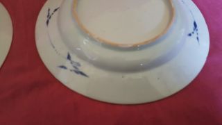 Two Chinese Late 18th Century Blue & White Stork and Insect Decorated Plates 12