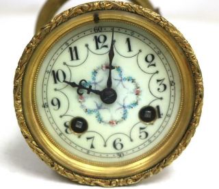 Fully Serviced Antique French 8 Day Striking Mantel Clock Movement,  Dial & Bezel