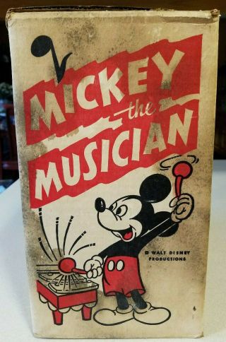 Vintage MICKEY the MUSICIAN Louis Marx XYLOPHONE Box Only DISNEY MICKEY MOUSE 3