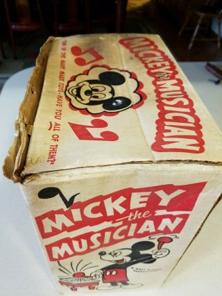 Vintage MICKEY the MUSICIAN Louis Marx XYLOPHONE Box Only DISNEY MICKEY MOUSE 9