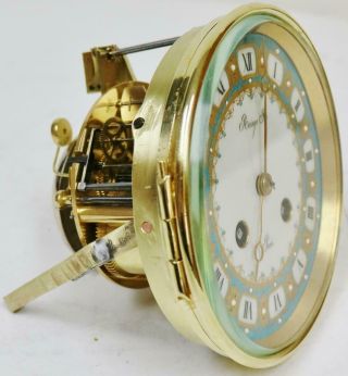 Fully Serviced Antique French 8Day Striking Clock Movement Sevres Porcelain Dial 2