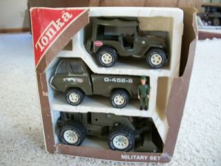 Tonka Army Set Toys Very Good Rare Also Has Army Guy Cool Set Box Poor