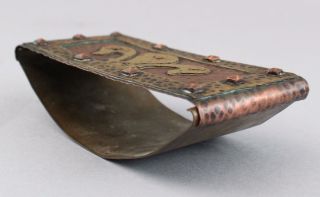 Antique Arts & Crafts Hammered Copper & Brass Inkwell,  Blotter,  Letter Opener NR 12