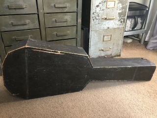 Old Antique Civil War Era Period Wood Parlor Guitar Case Coffin Style Gettysburg 6