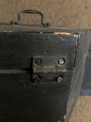 Old Antique Civil War Era Period Wood Parlor Guitar Case Coffin Style Gettysburg 9