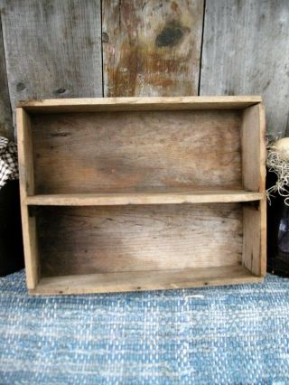 Early Antique Wood Tote Surface 2
