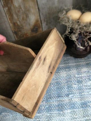 Early Antique Wood Tote Surface 5