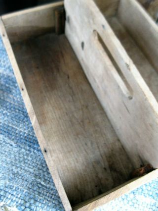 Early Antique Wood Tote Surface 7