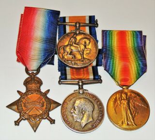 Ww1 29th Cef Vancouver Kia Trio Victory Medal War Medal Silver 1914 1915 Star
