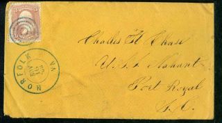 1863 Civil War Uss Nahant Ironclad Ship Postal Cover