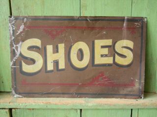 Metal 1890s Shoes Sign