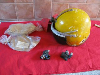 Vintage Pilots Helmet Plus Accessories Parts Repair